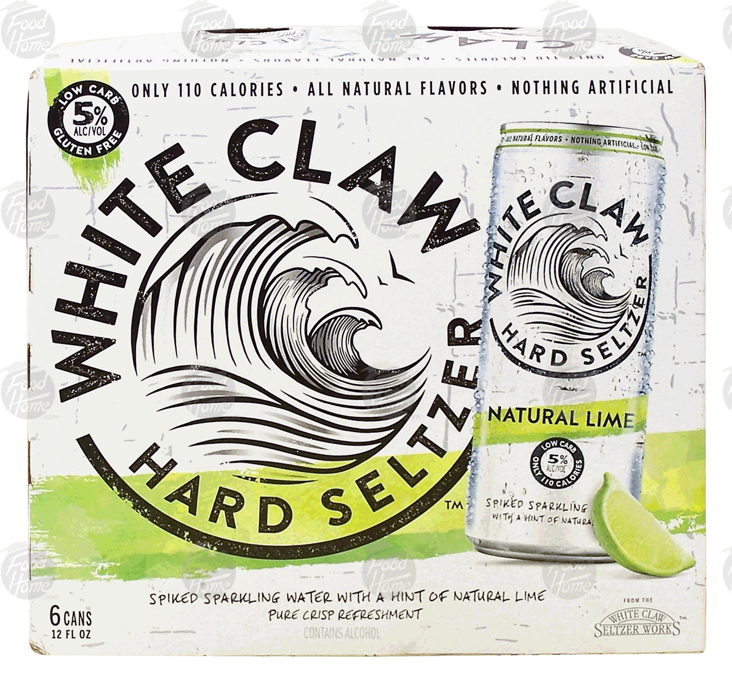 White Claw  hard seltzer with lime, 5% alc. by vol., 12-fl. oz. cans Full-Size Picture